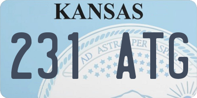 KS license plate 231ATG