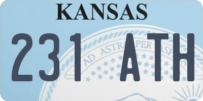 KS license plate 231ATH