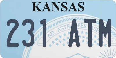 KS license plate 231ATM