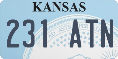 KS license plate 231ATN