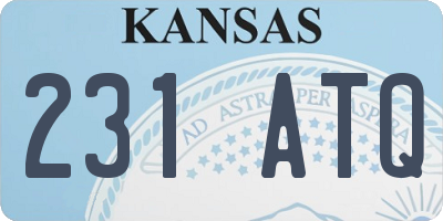 KS license plate 231ATQ