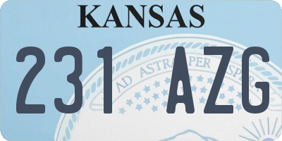 KS license plate 231AZG