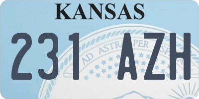 KS license plate 231AZH