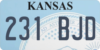 KS license plate 231BJD