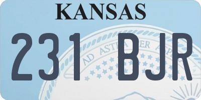 KS license plate 231BJR