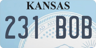 KS license plate 231BOB