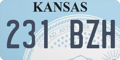 KS license plate 231BZH