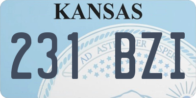 KS license plate 231BZI