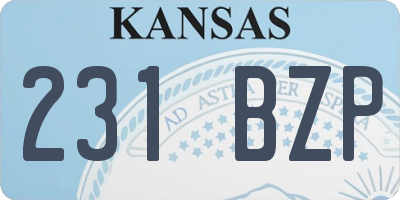 KS license plate 231BZP