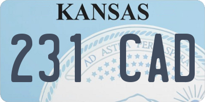 KS license plate 231CAD