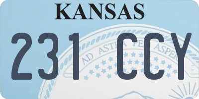 KS license plate 231CCY