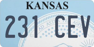 KS license plate 231CEV