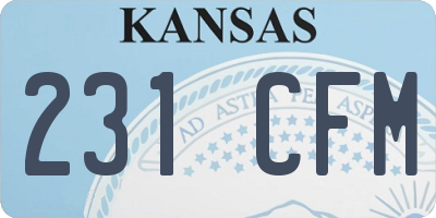 KS license plate 231CFM
