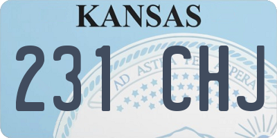KS license plate 231CHJ