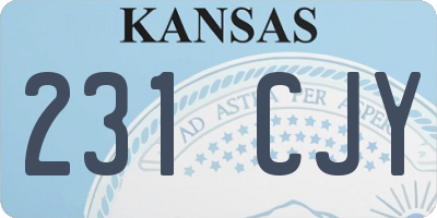 KS license plate 231CJY