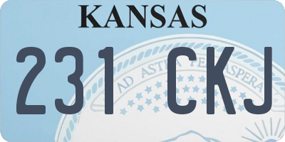 KS license plate 231CKJ