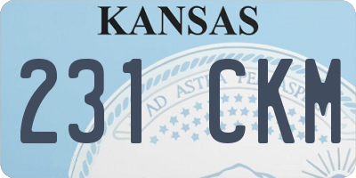 KS license plate 231CKM
