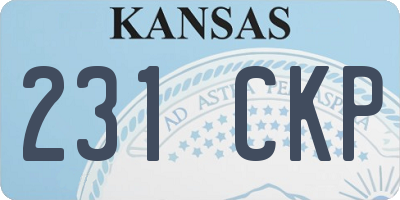KS license plate 231CKP