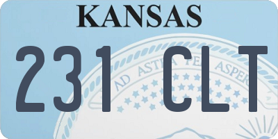 KS license plate 231CLT