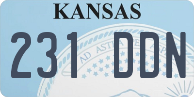 KS license plate 231DDN