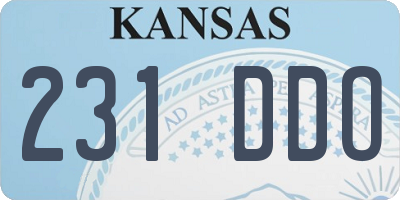 KS license plate 231DDO
