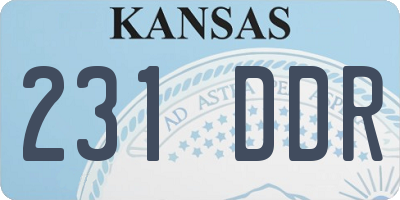 KS license plate 231DDR