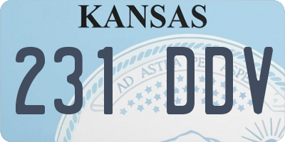 KS license plate 231DDV