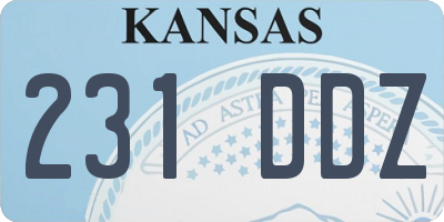 KS license plate 231DDZ
