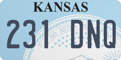 KS license plate 231DNQ