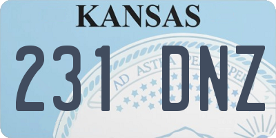 KS license plate 231DNZ