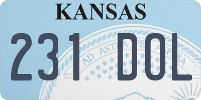 KS license plate 231DOL