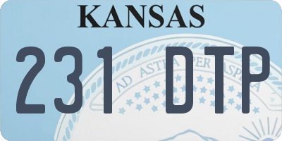 KS license plate 231DTP