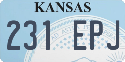KS license plate 231EPJ