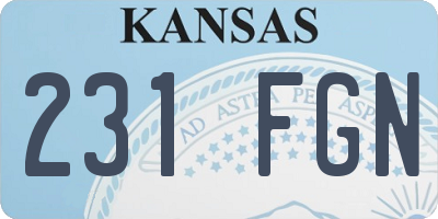 KS license plate 231FGN
