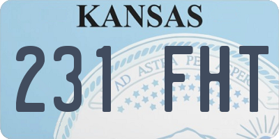 KS license plate 231FHT