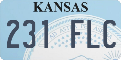 KS license plate 231FLC