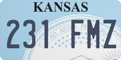 KS license plate 231FMZ