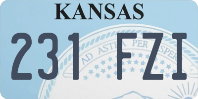 KS license plate 231FZI