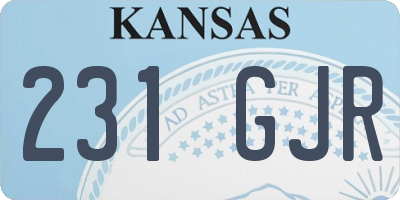 KS license plate 231GJR