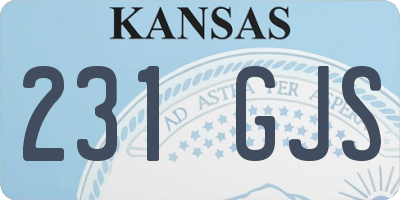 KS license plate 231GJS