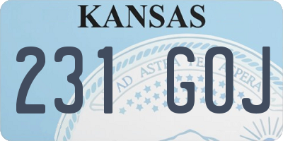 KS license plate 231GOJ