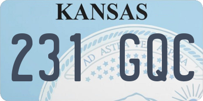 KS license plate 231GQC