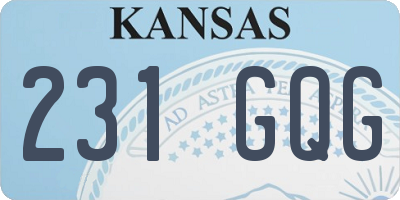 KS license plate 231GQG