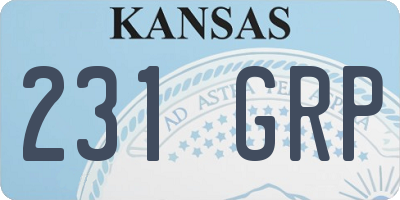 KS license plate 231GRP