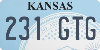 KS license plate 231GTG