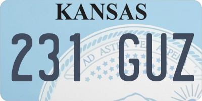 KS license plate 231GUZ