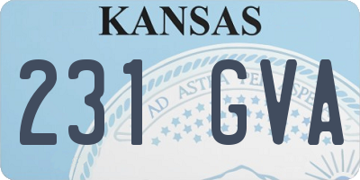 KS license plate 231GVA