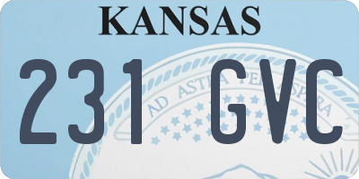 KS license plate 231GVC