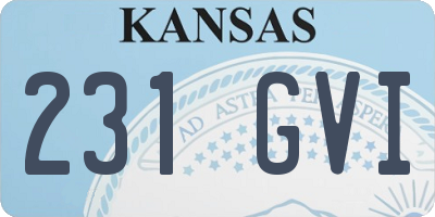 KS license plate 231GVI