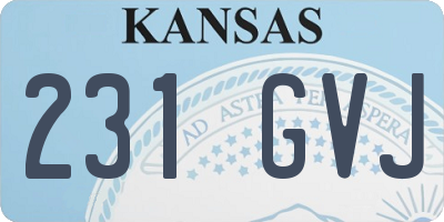 KS license plate 231GVJ